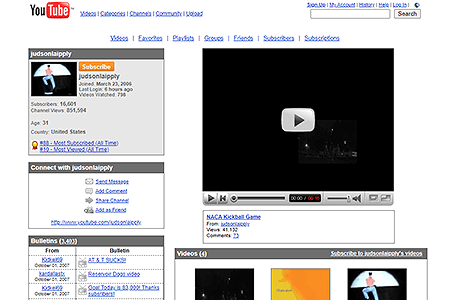 Judson Laipply YouTube Channel in 2007