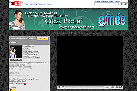 Esmee Denters YouTube Channel in 2008