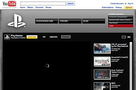 PlayStation YouTube Channel in 2009
