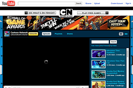 Cartoon Network YouTube Channel in 2010