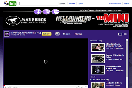 Maverick Entertainment Group YouTube Channel in 2010