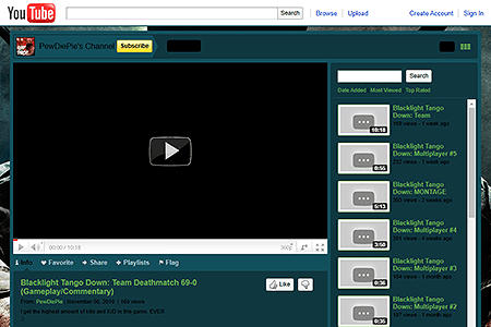 PewDiePie YouTube Channel in 2010