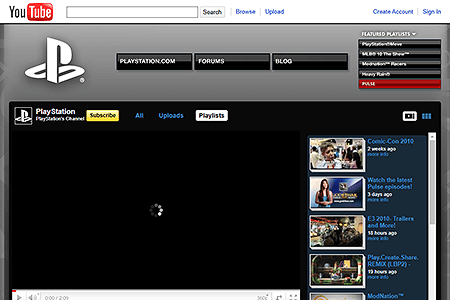 PlayStation YouTube Channel in 2010