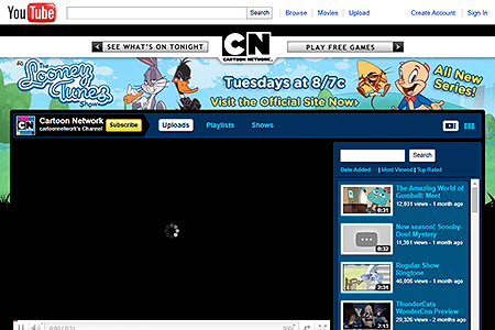 Cartoon Network YouTube Channel in 2011