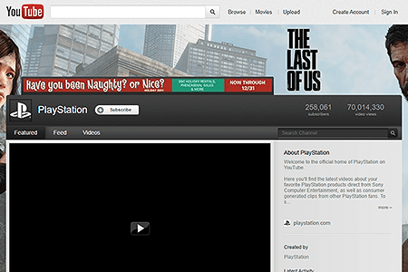 PlayStation YouTube Channel in 2011
