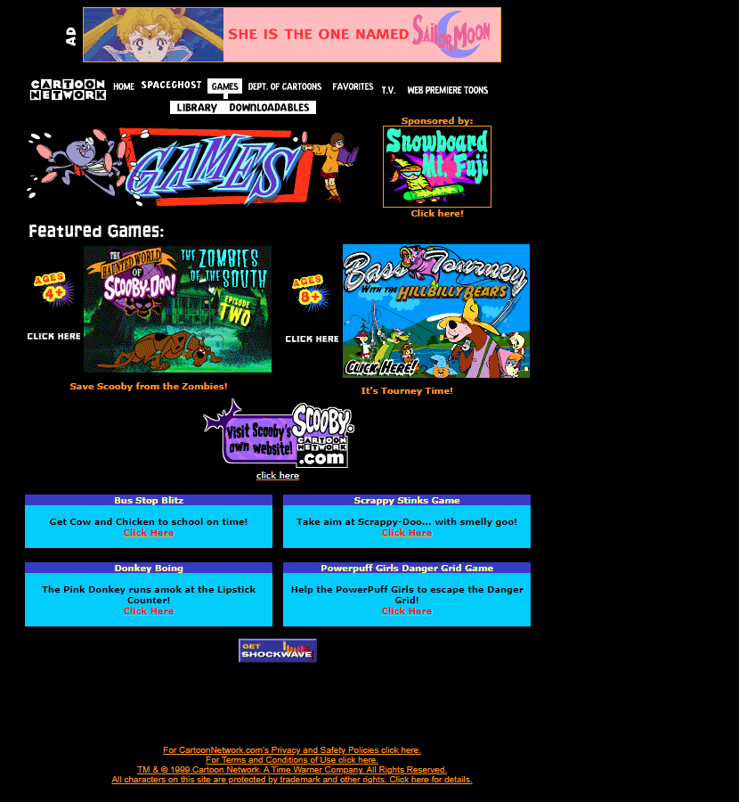 Cartoon Network in 2001 - Web Design Museum