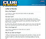 Club Penguin website in 2005 – Letter to Parents