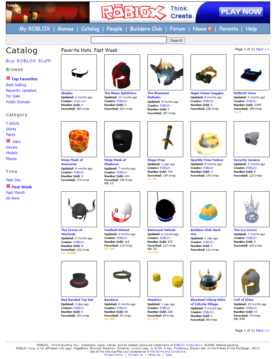 Roblox in 2015 - Web Design Museum