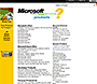 Microsoft website in 1996 – Products