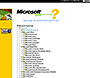 Microsoft website in 1996 – Site map