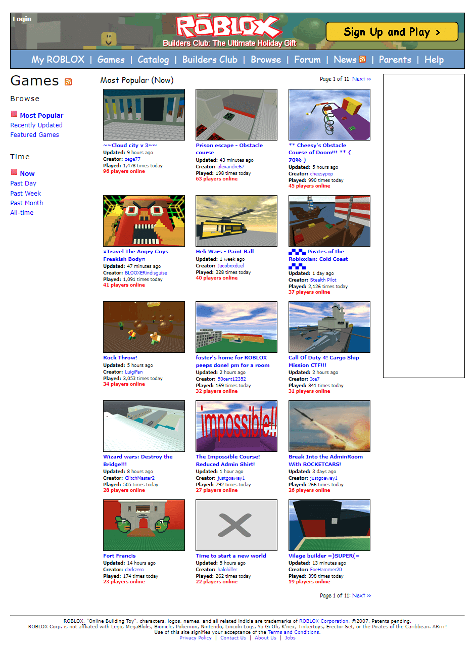 Roblox 2008-2011 theme