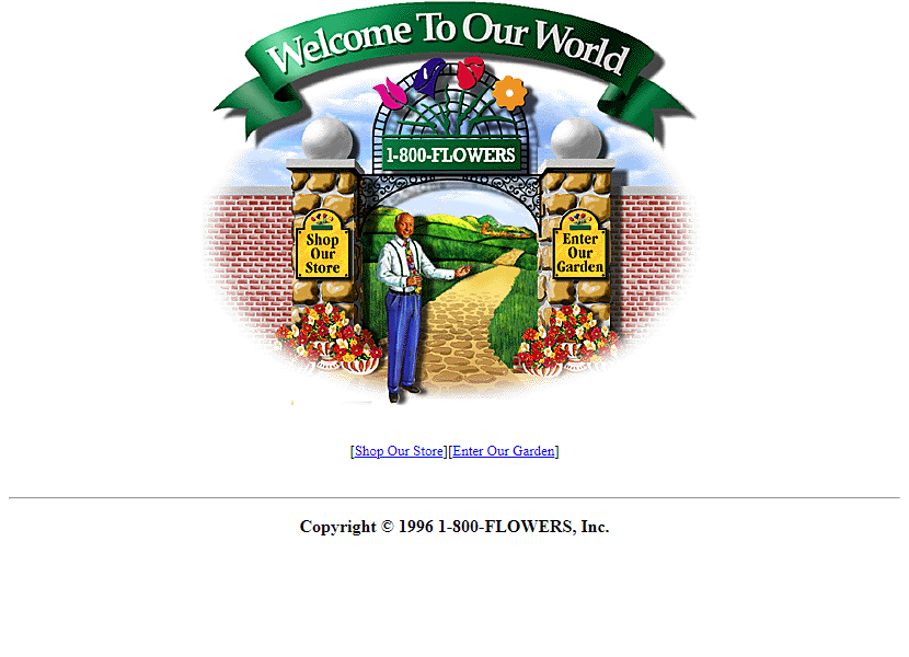 1-800-Flowers website in 1996