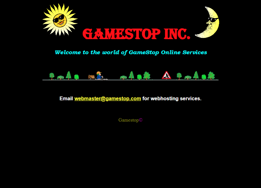 GameStop website in 1997