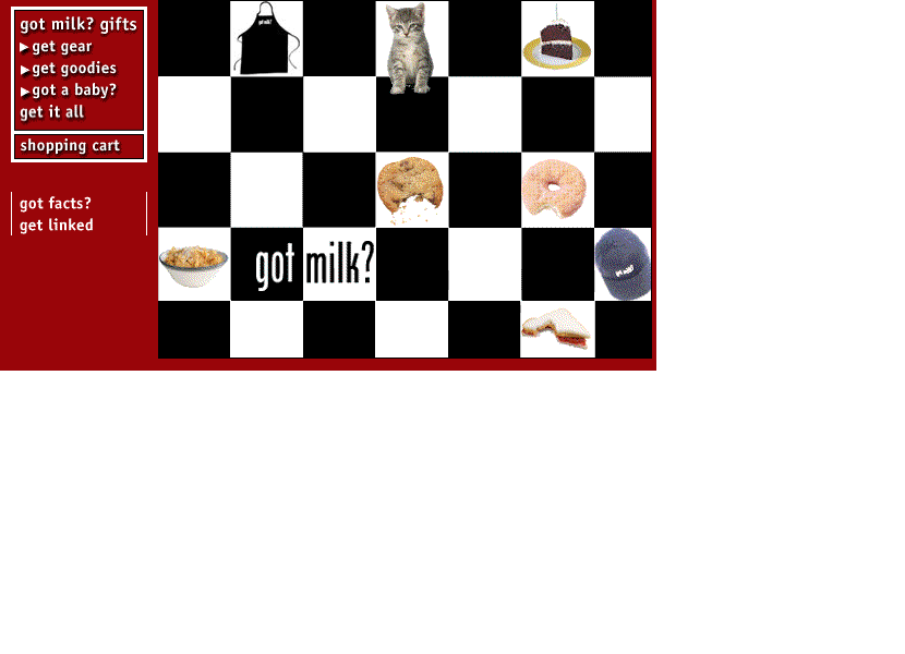 Got Milk? website in 1998