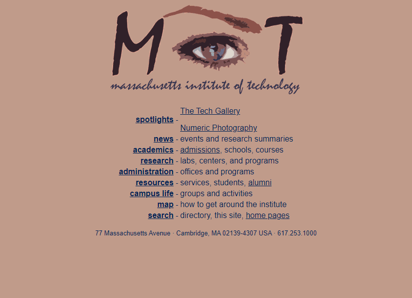 MIT website in 1998