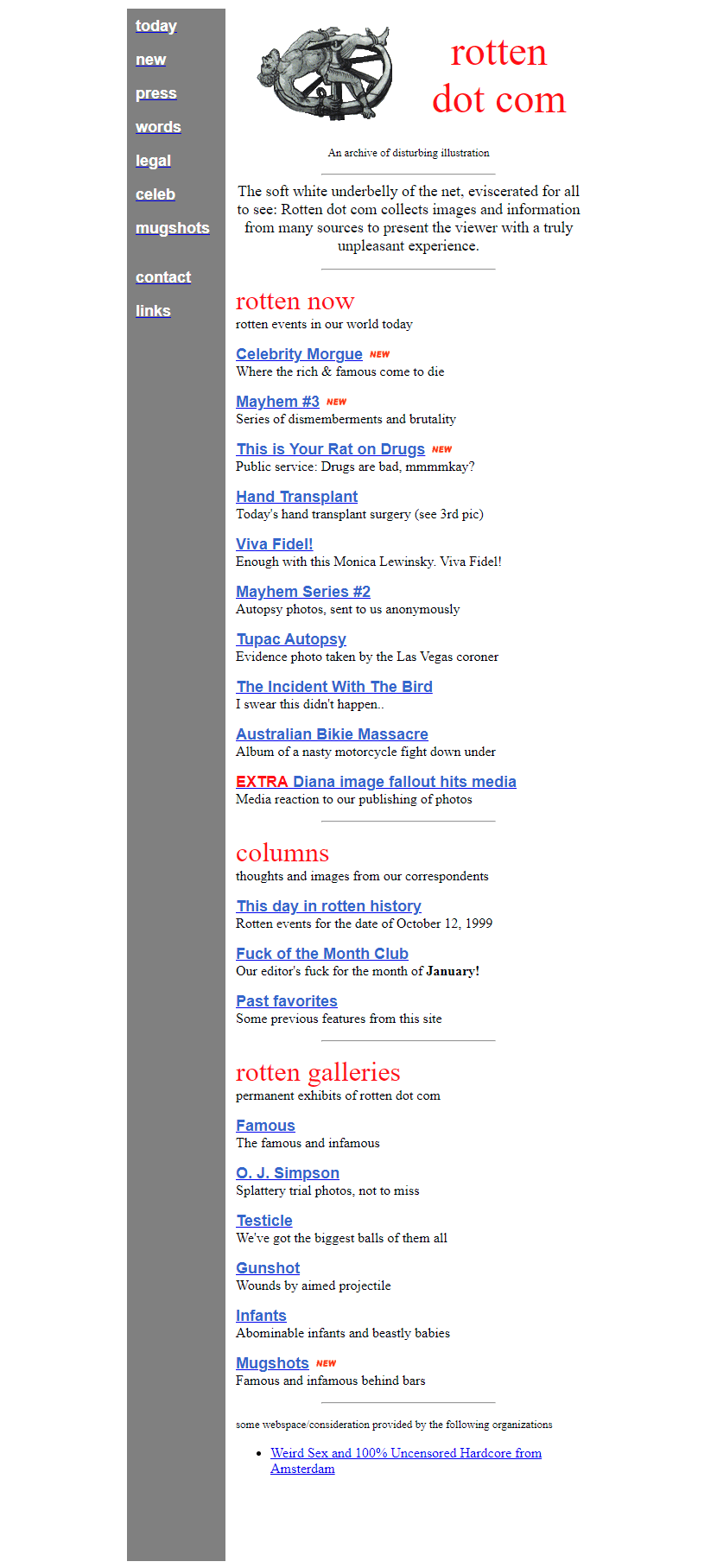 Rotten.com website in 1999