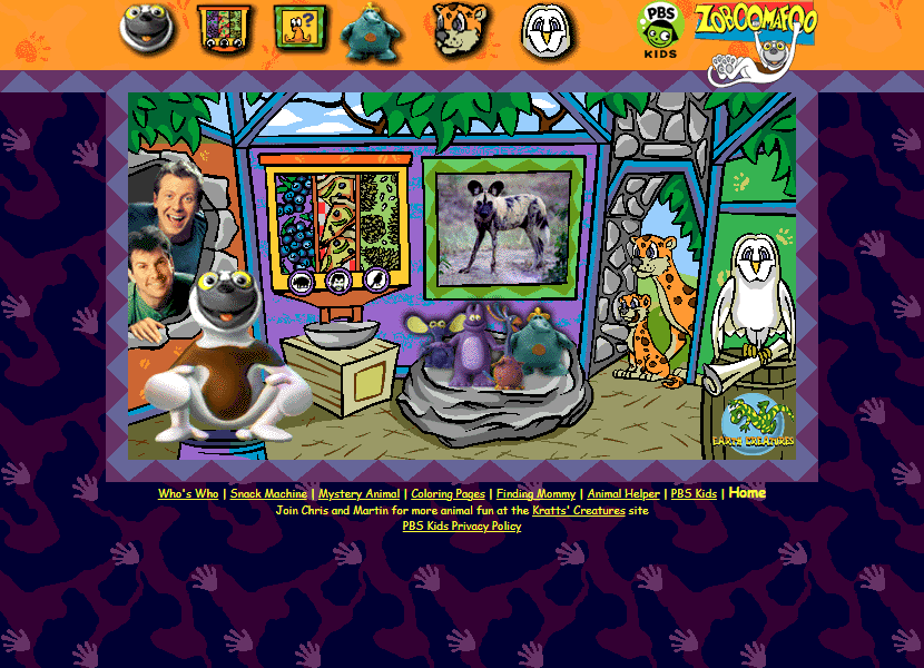 Zoboomafoo website in 1999