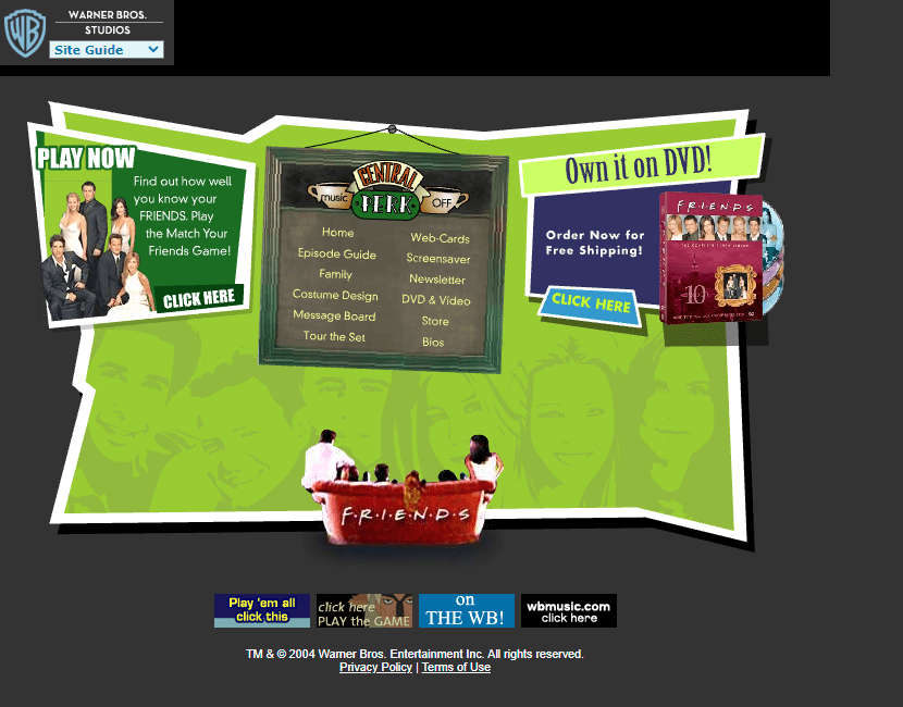 Friends flash website in 2004