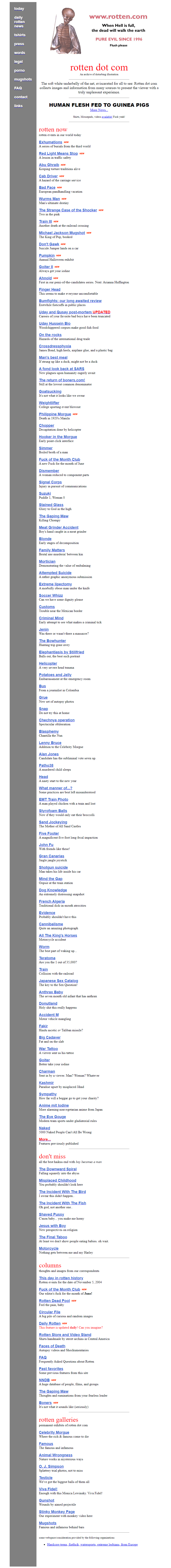 Rotten.com website in 2004