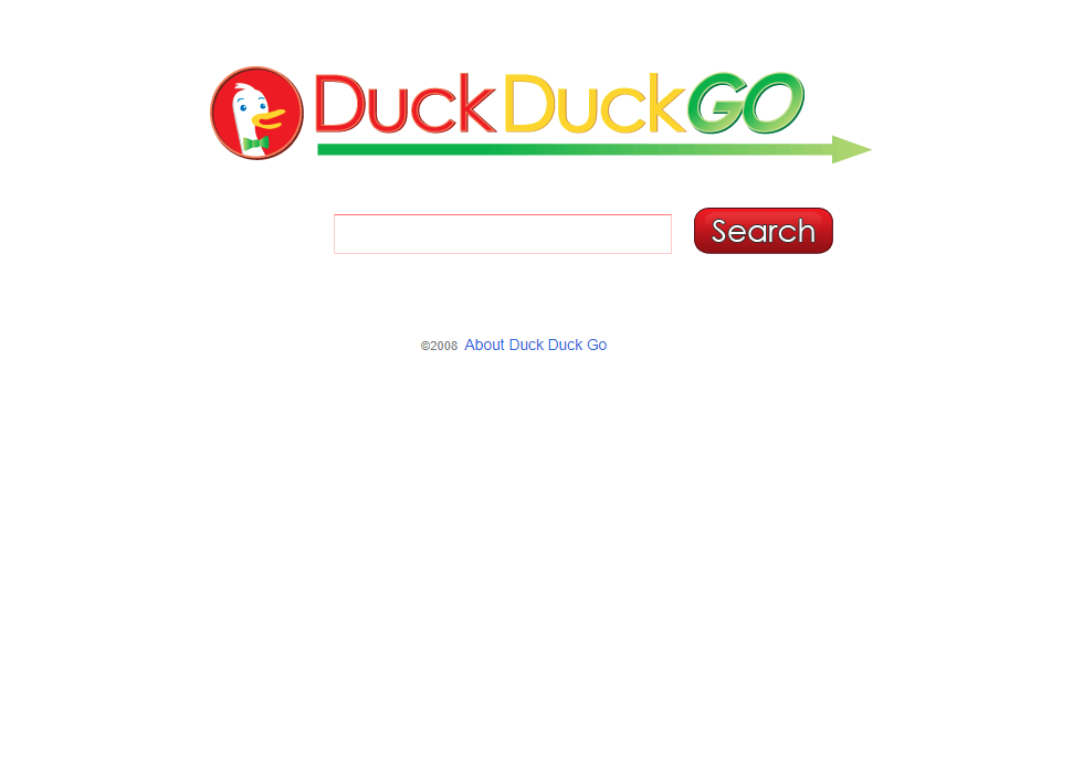 DuckDuckGo website in 2008