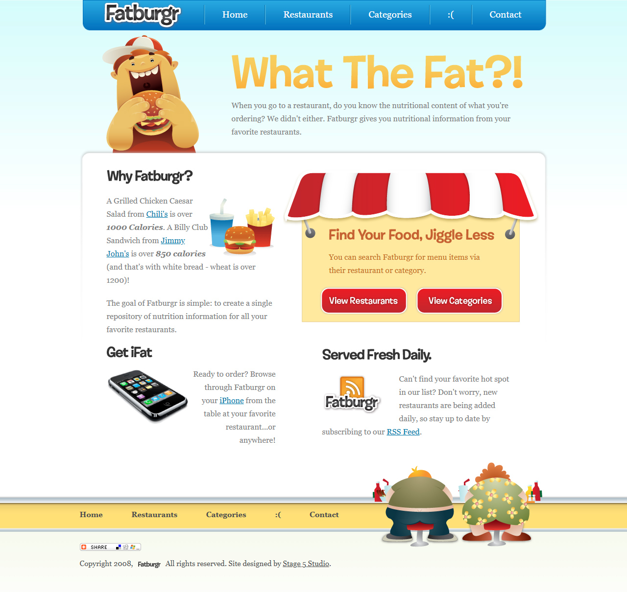 Fatburgr website in 2009