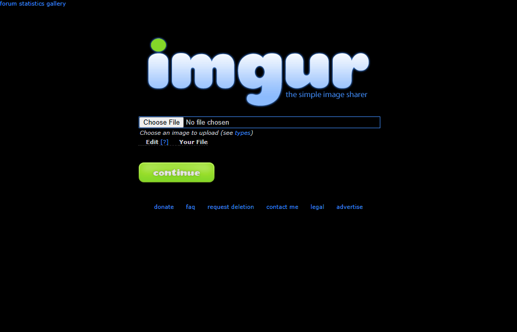 Imgur website in 2009