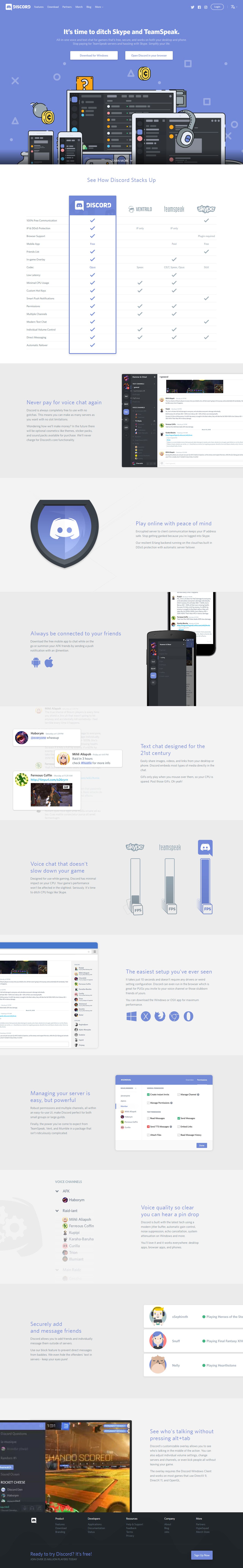 Discord website in 2016