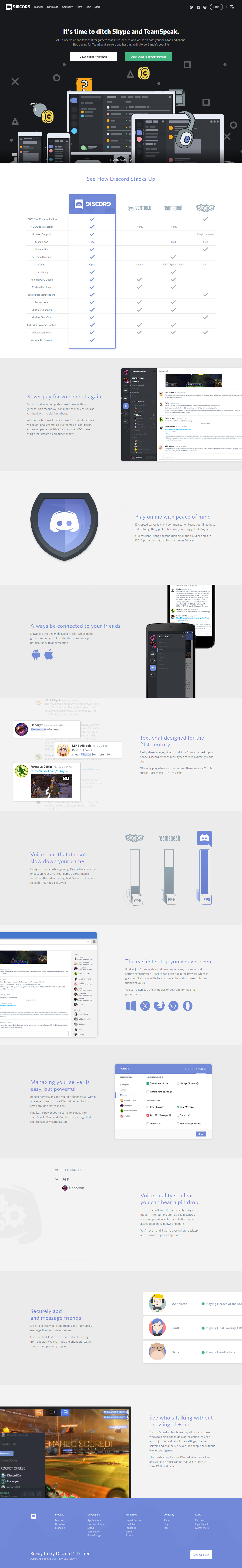 Discord website in 2017