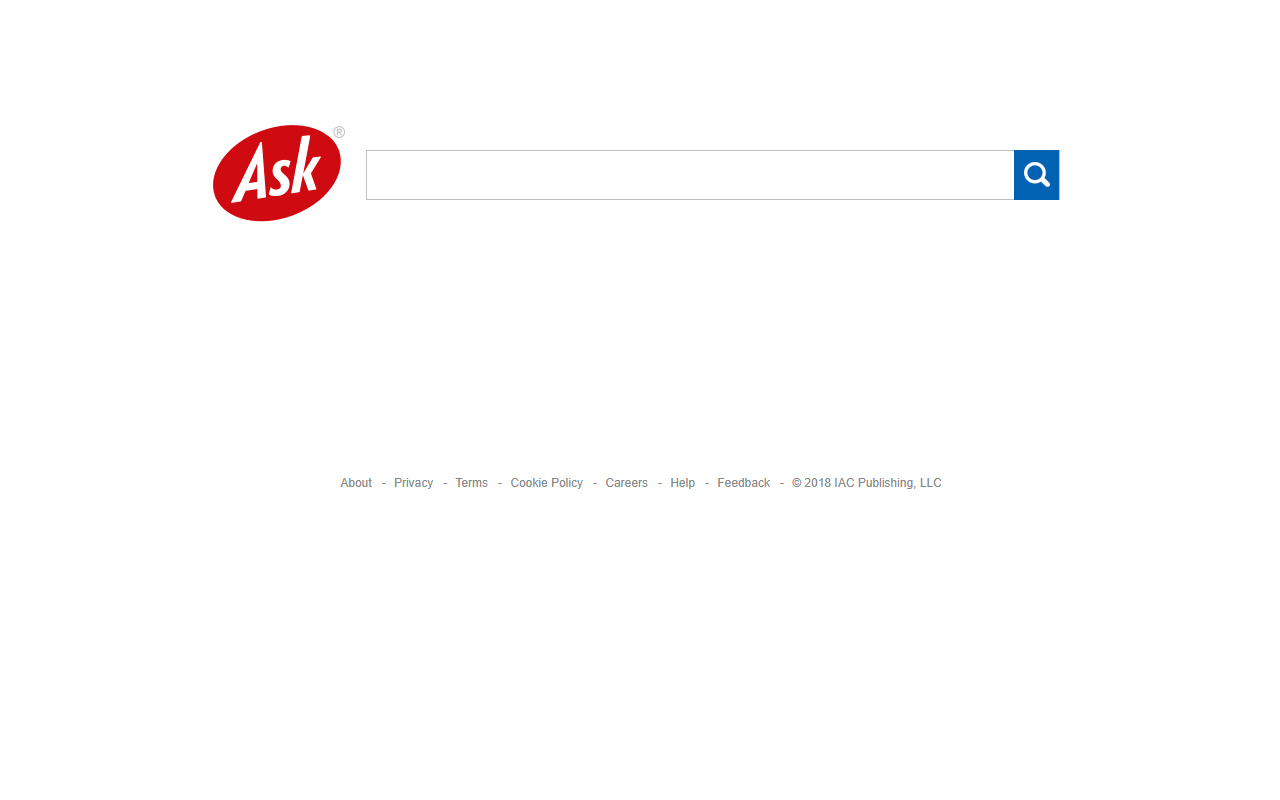 Ask.com website in 2018