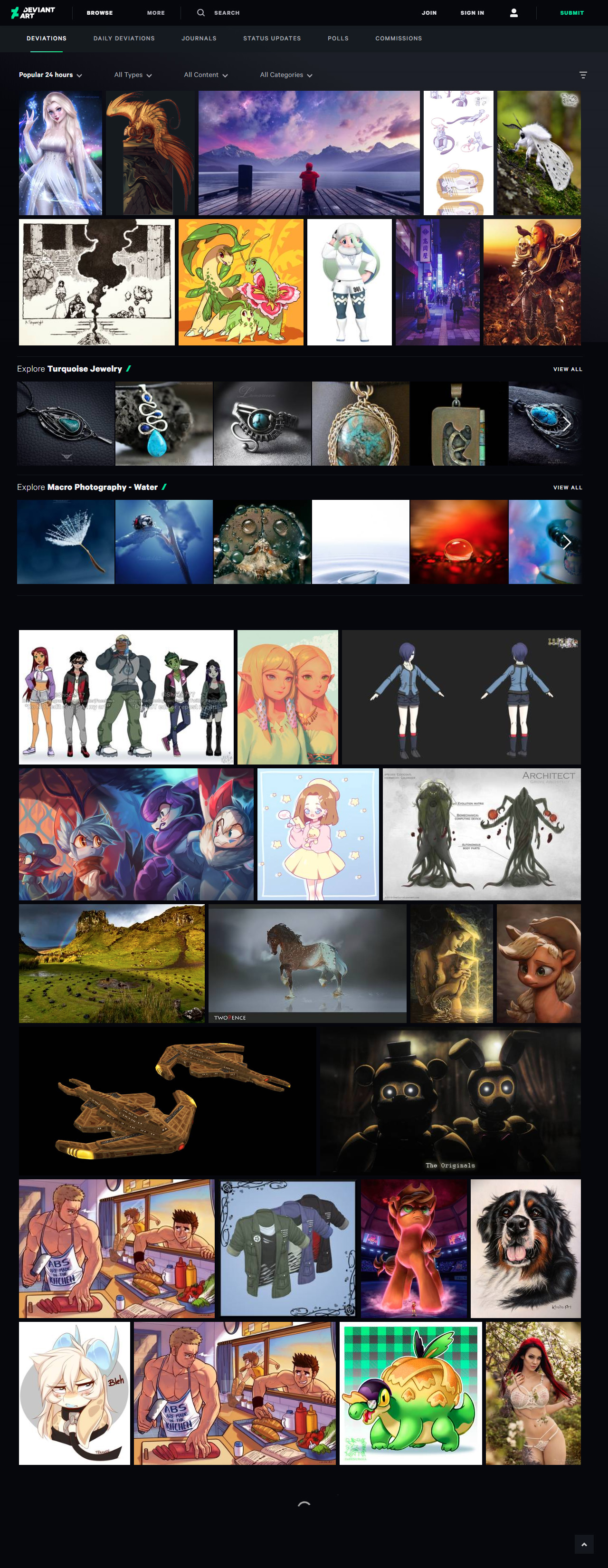 DeviantArt website in 2019