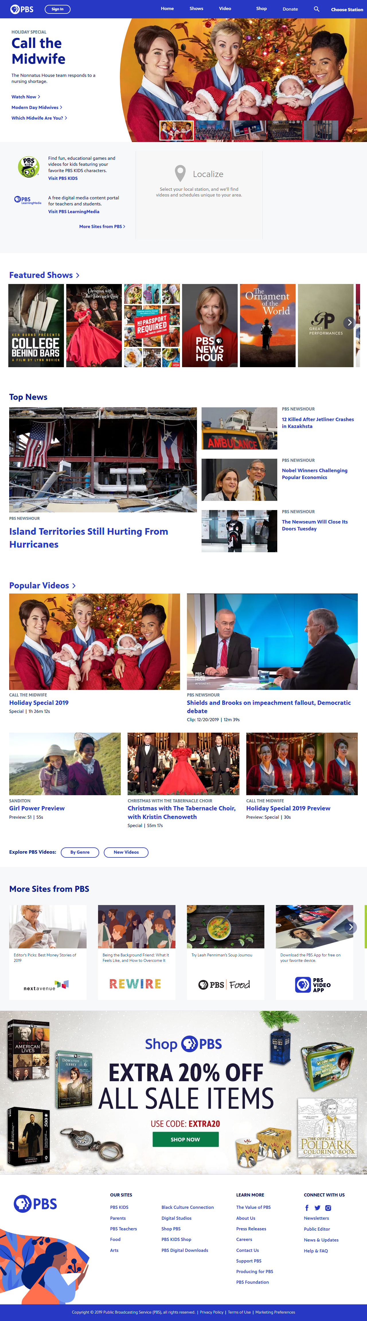 PBS website in 2019