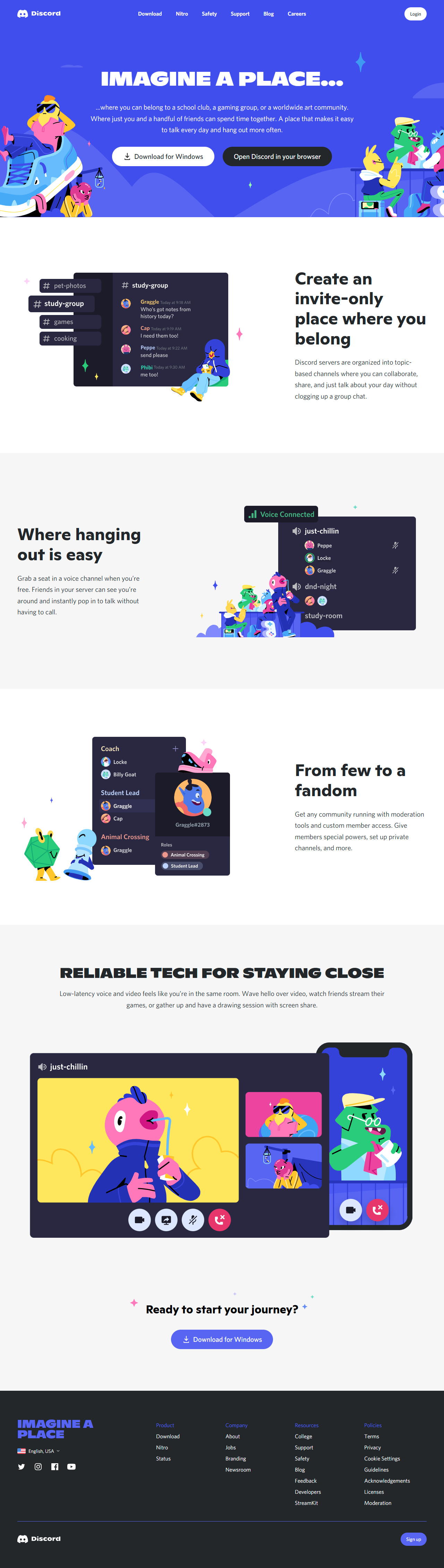 Discord website in 2021