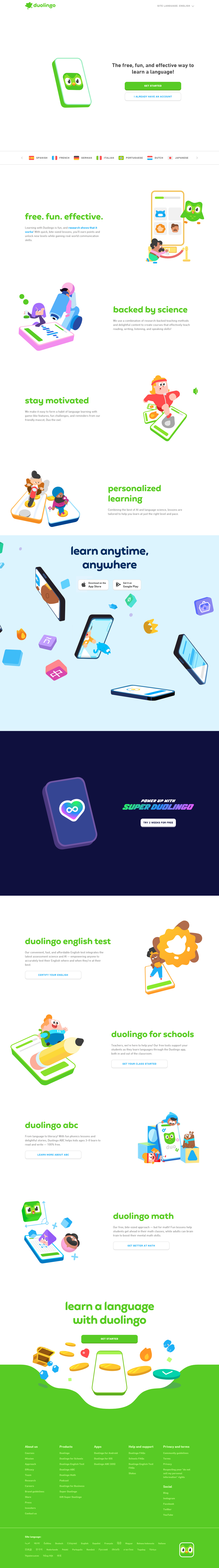 Duolingo website in 2023