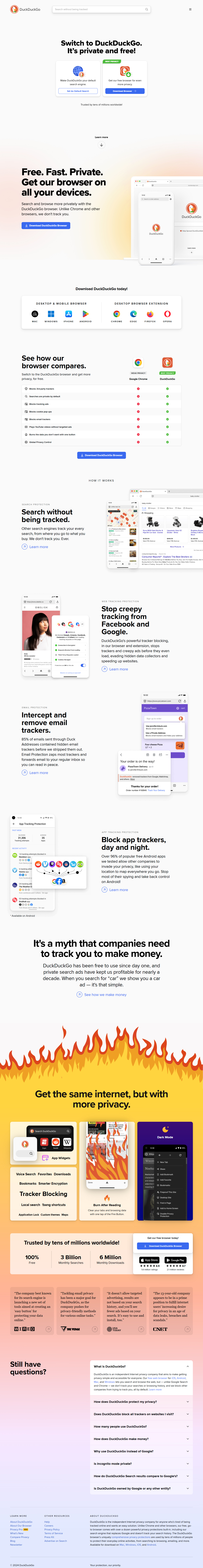 DuckDuckGo website in 2024