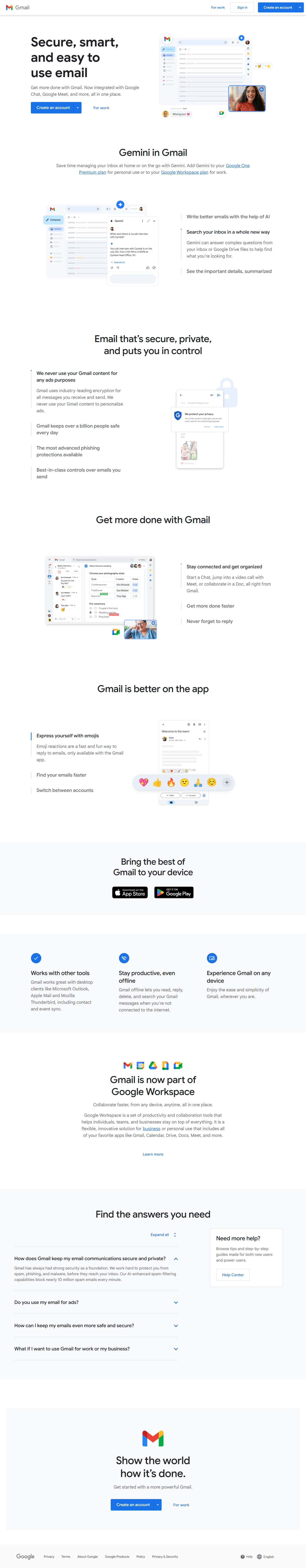 Gmail website in 2024