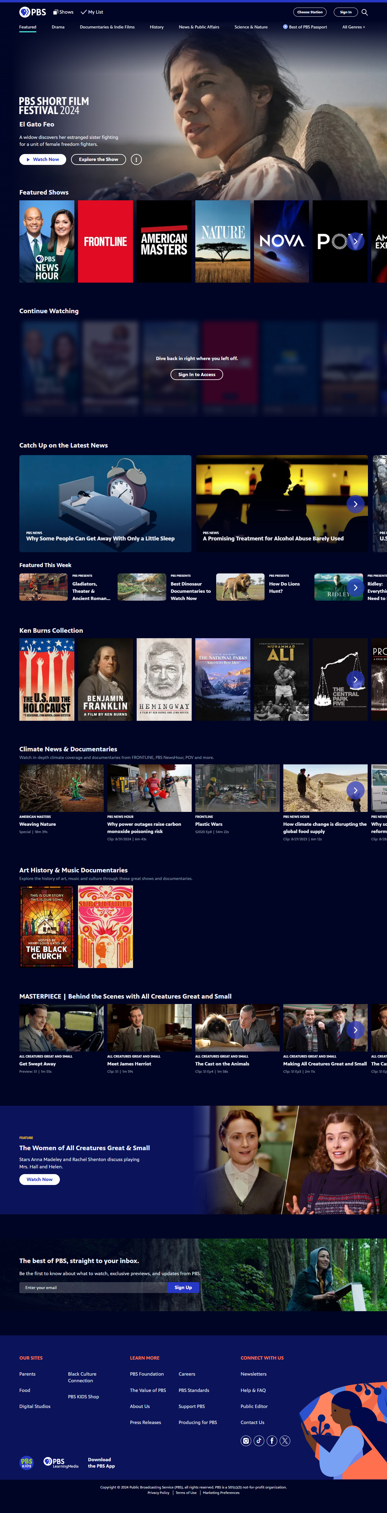 PBS website in 2024