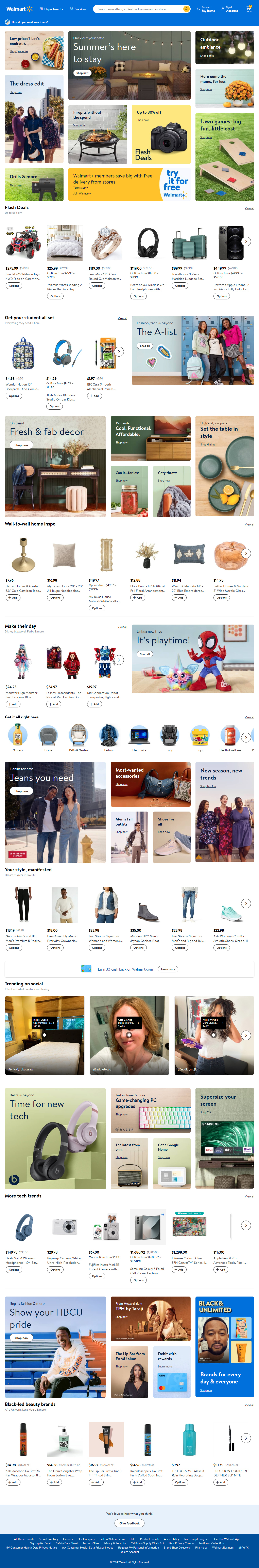 Walmart website in 2024