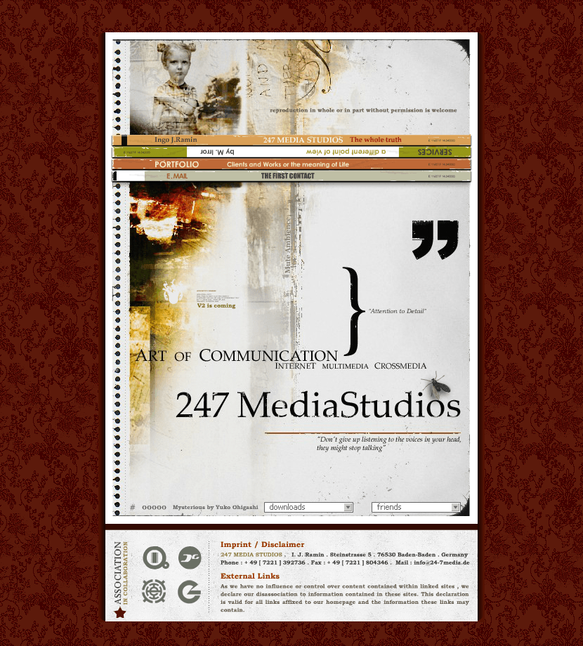 247 Media Studios flash website in 2003