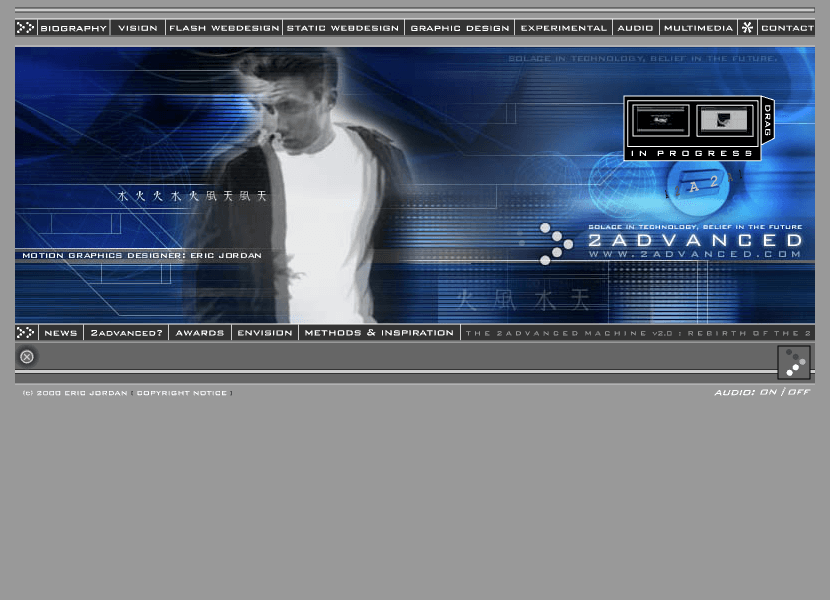 2Advanced Studios v1 flash website in 2000