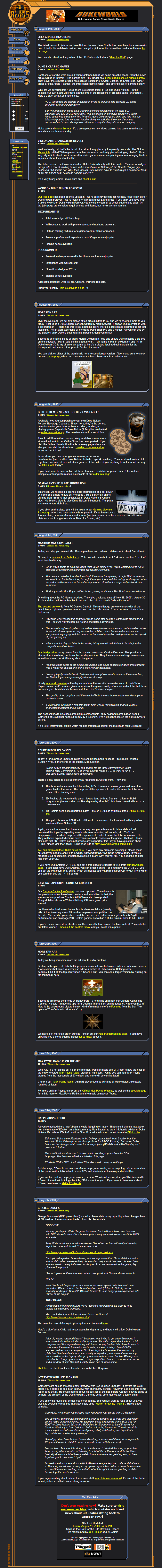 3D Realms Site website in 2000