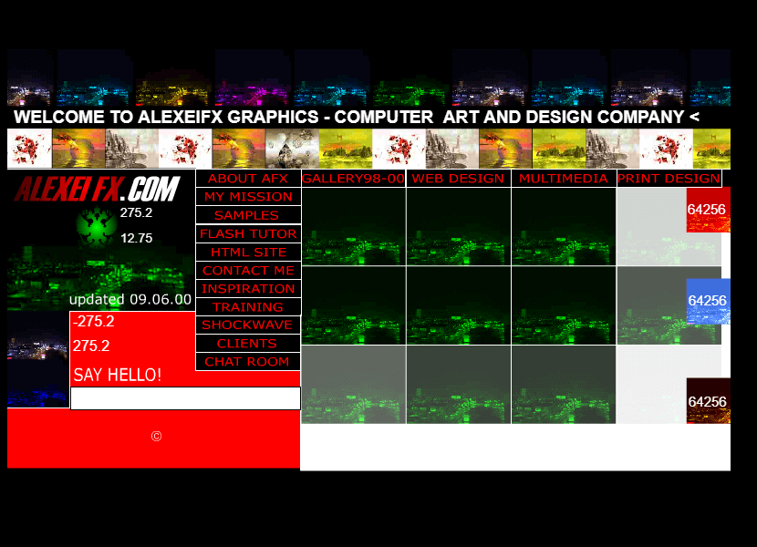 AlexeiFX flash website in 2000