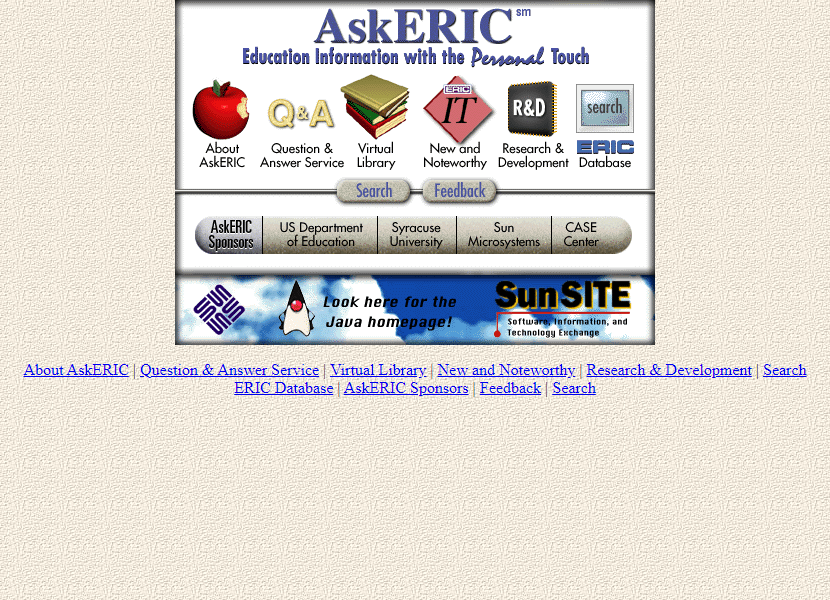 AskERIC website in 1997