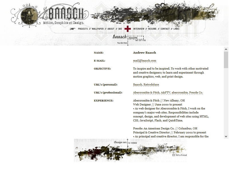 Baasch website in 2003