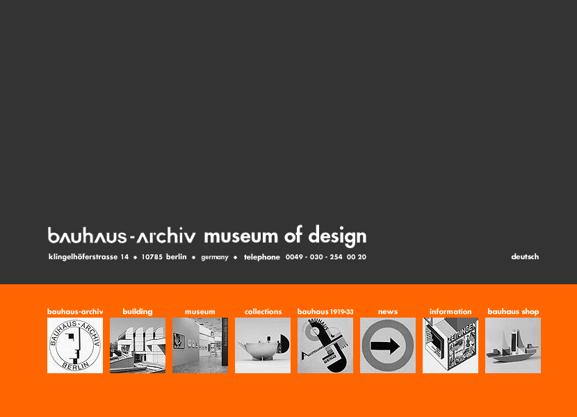 Bauhaus website in 2000