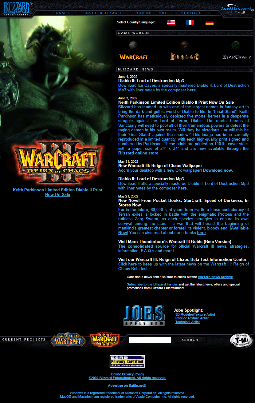 Blizzard Entertainment in 2002