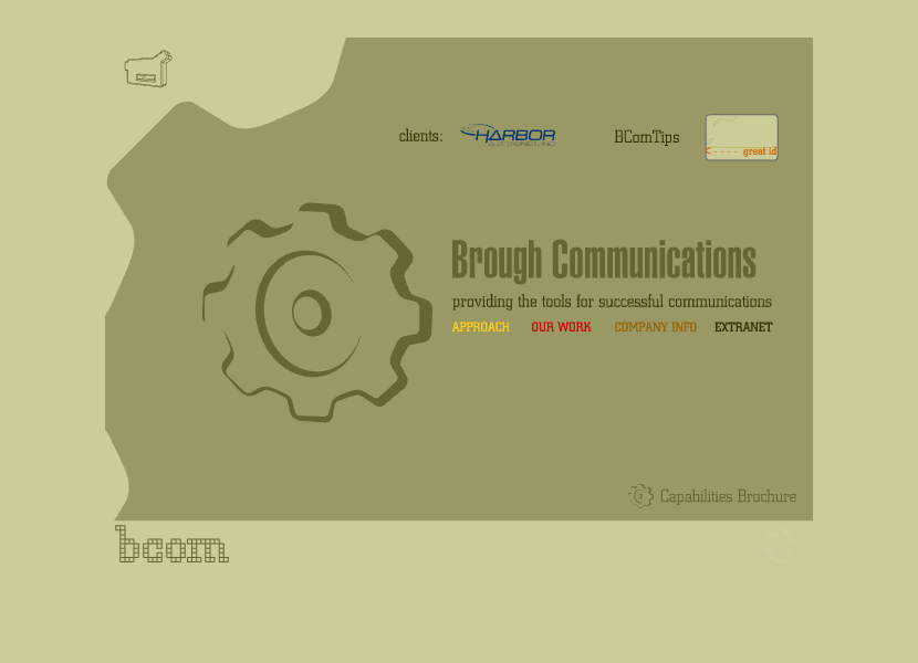 Brough Communications flash website in 2001
