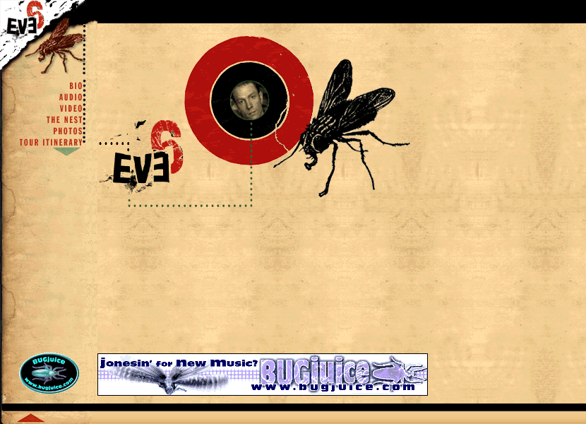 Bugjuice website in 1998