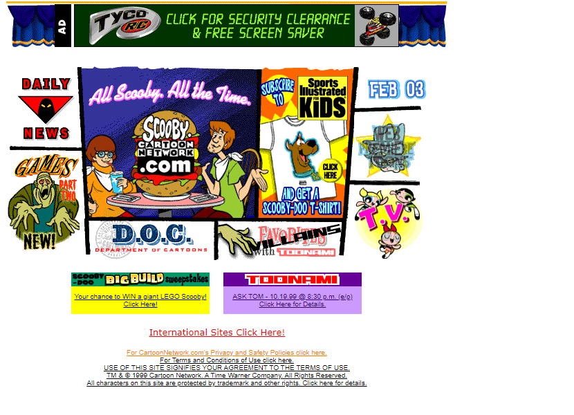 Cartoon Network's website had tons of great flash and shockwave