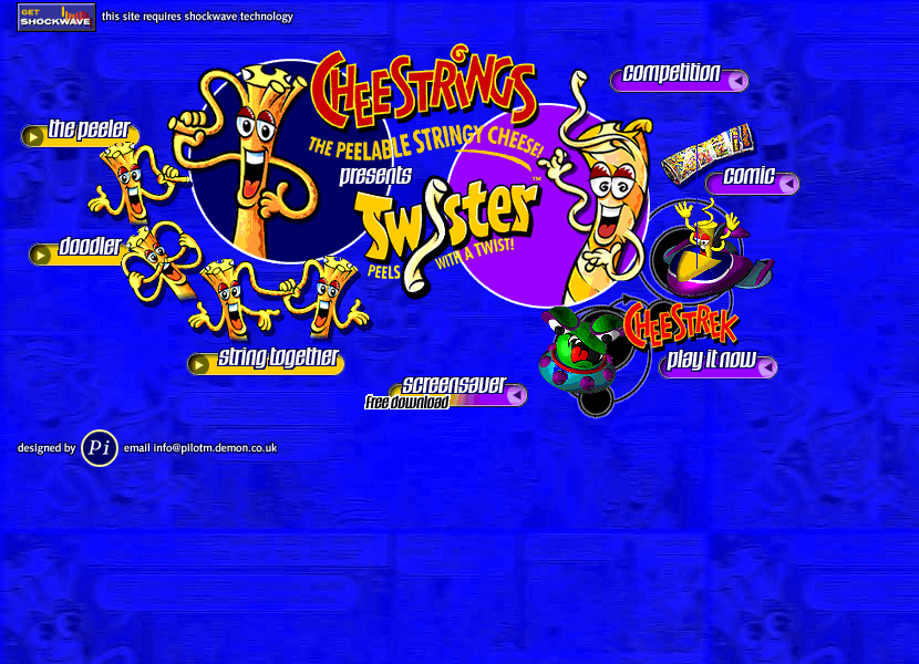 Cheestrings website in 1998