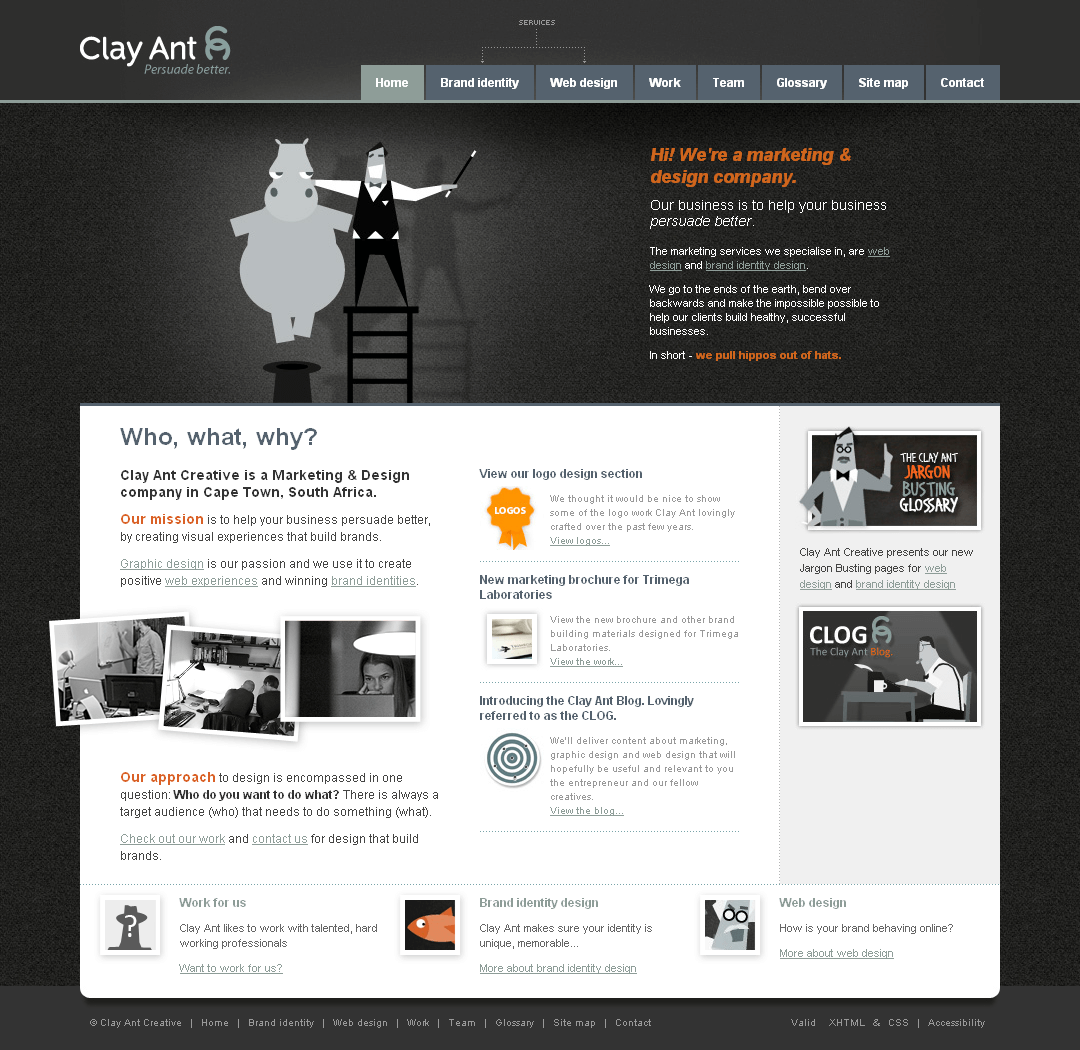 Clay Ant Creative website in 2008